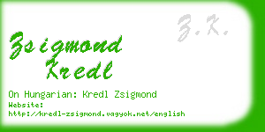 zsigmond kredl business card